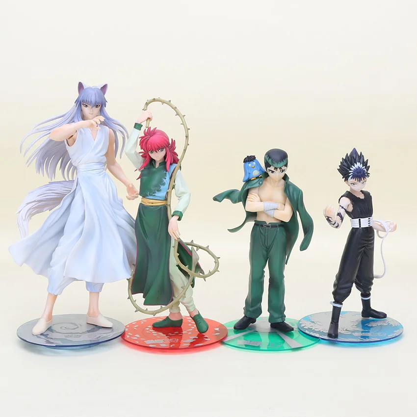 17 25 см аниме YuYu Hakusho Хиеи Figura Курама Demone Вольпе Юсуке Urameshi фигурку игрушки bambole
