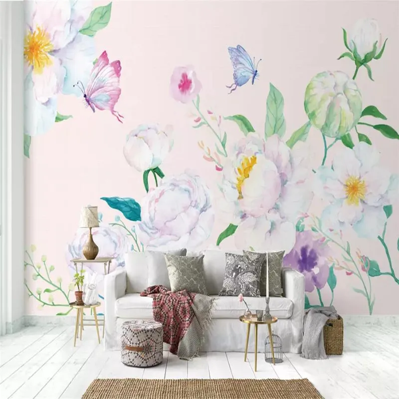 Свежий и элегантный акварель фоне стены профессиональной продукции росписи