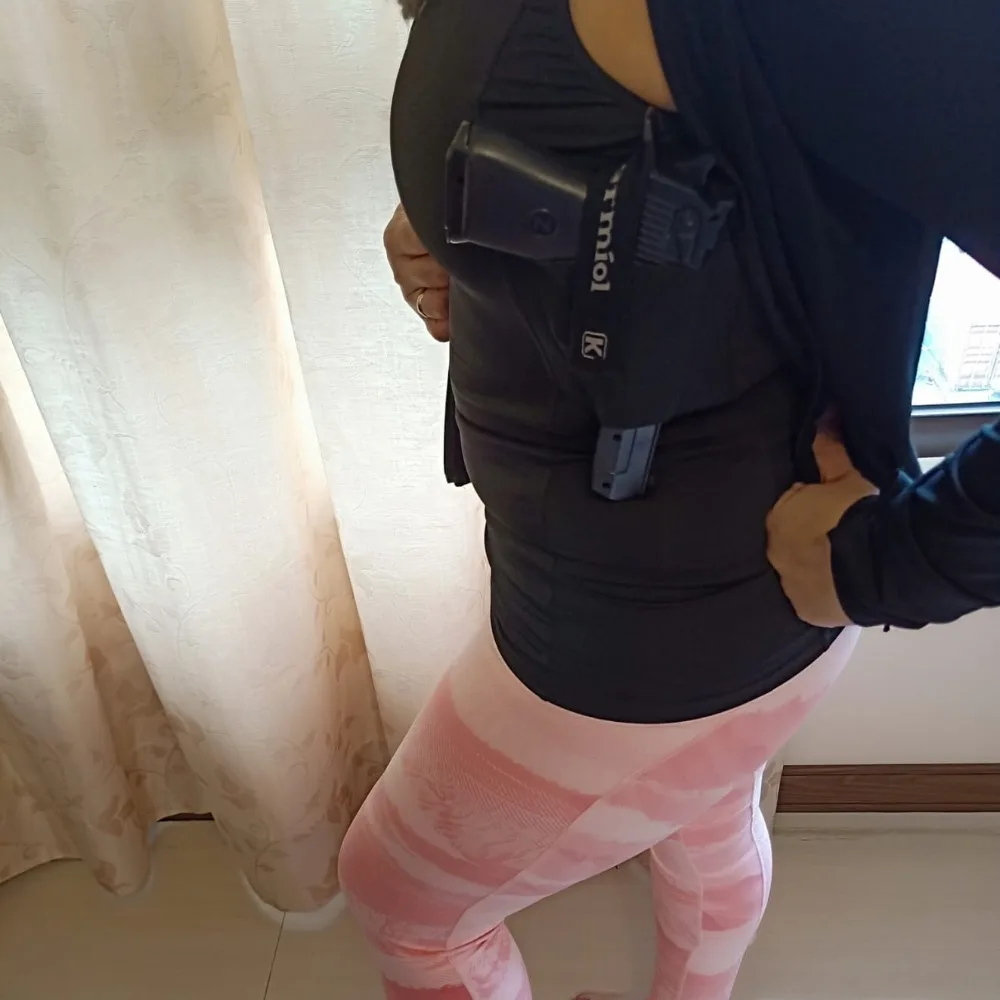 Womens Concealed Carry Tank top Tactical holster shirt Workout Confidence LeggingConcealment carry gun activewear self defense | Спорт и