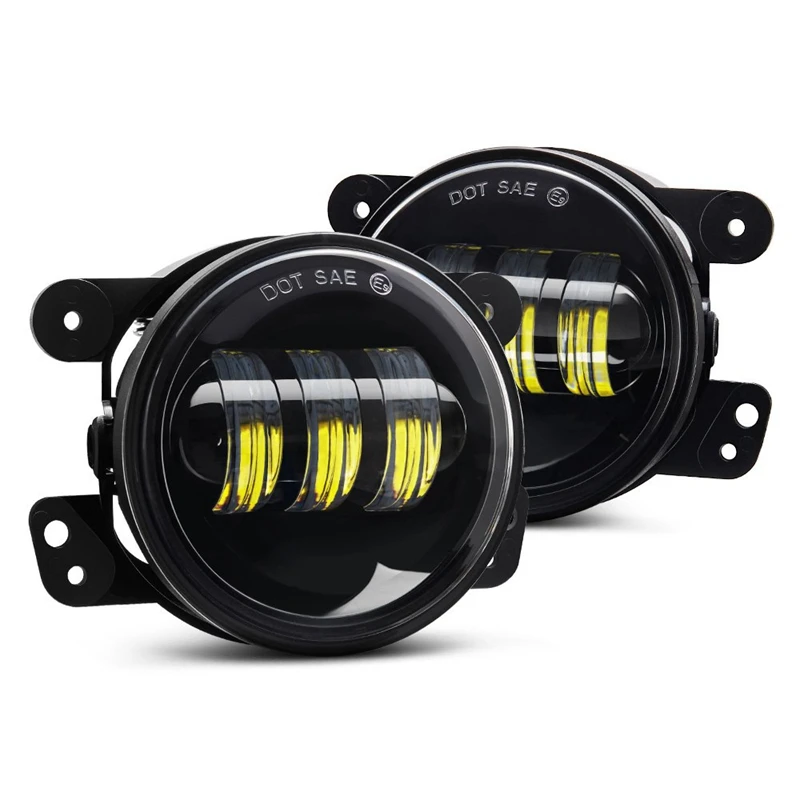 2 шт. 4 дюймовые светодиодные противотуманные фары для Jeep Wrangler JK Rubicon Sahara передний