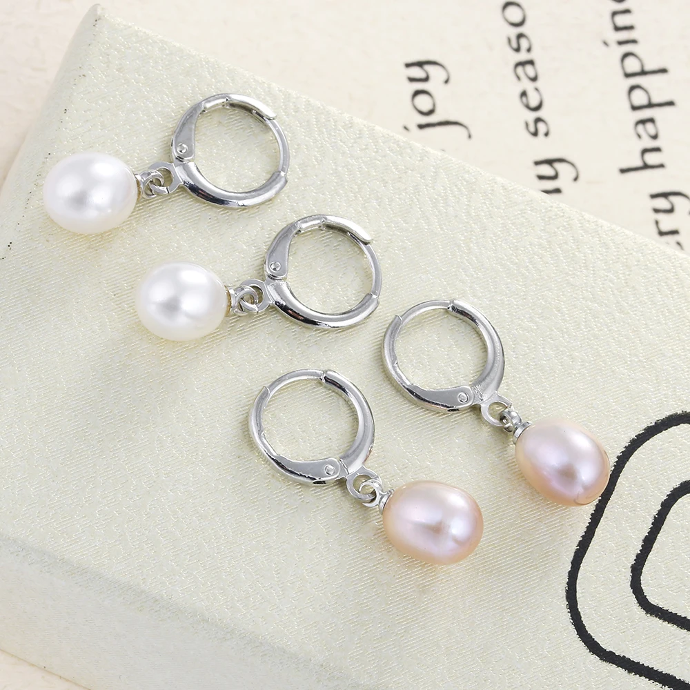 Серьги гвоздики с пресноводным жемчугом 8 9 мм|leverback pearl earrings|leverback earringsdangle earrings |