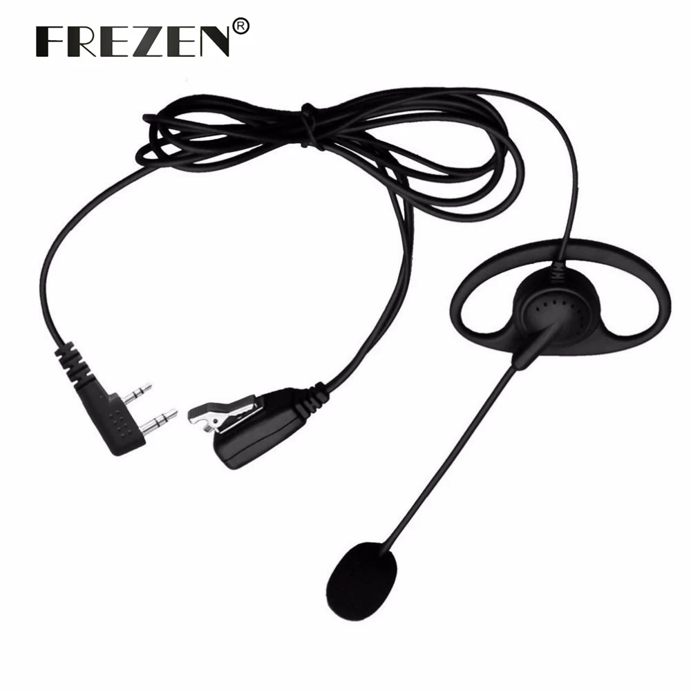 

Walkie Talkie D-Earhook Ear Stick Earpiece Clip PTT Headset With Boom Mic For Kenwood Baofeng UV5R TYT Two Way Radio