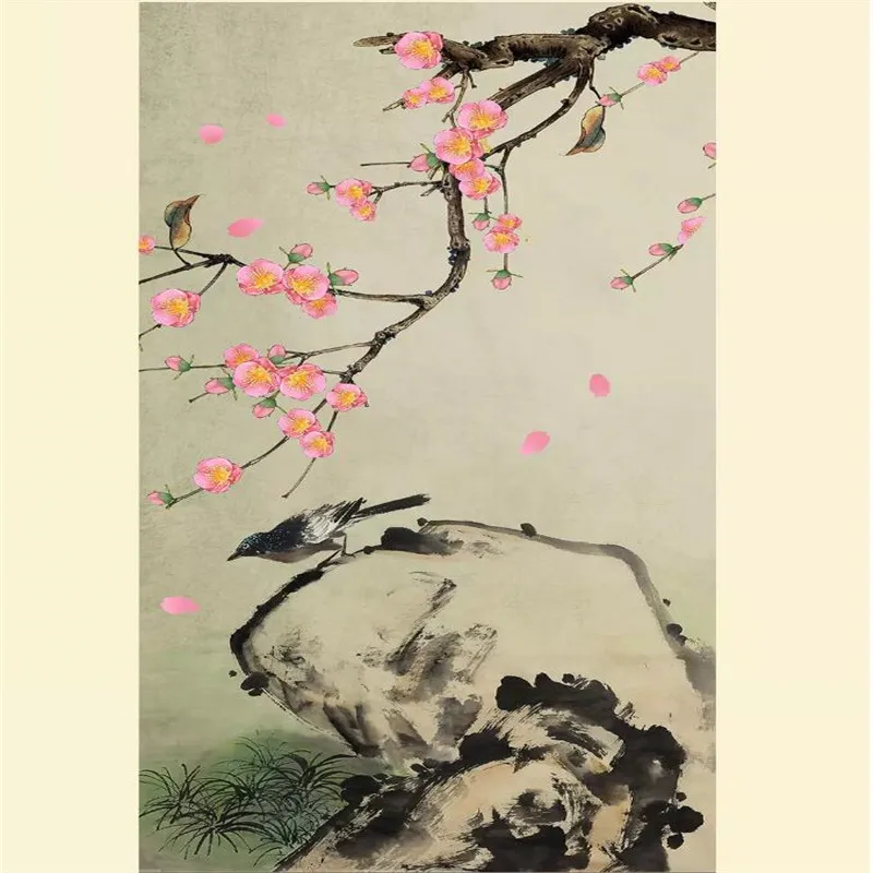 Suya peach Новый китайский стиль ручка и цветочное крыльцо Высококачественная