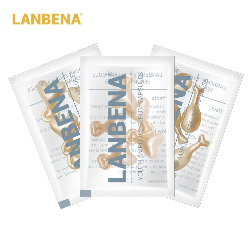 LANBENA 24k Золото полипептид эссенция капсула для глаз космическая времени против
