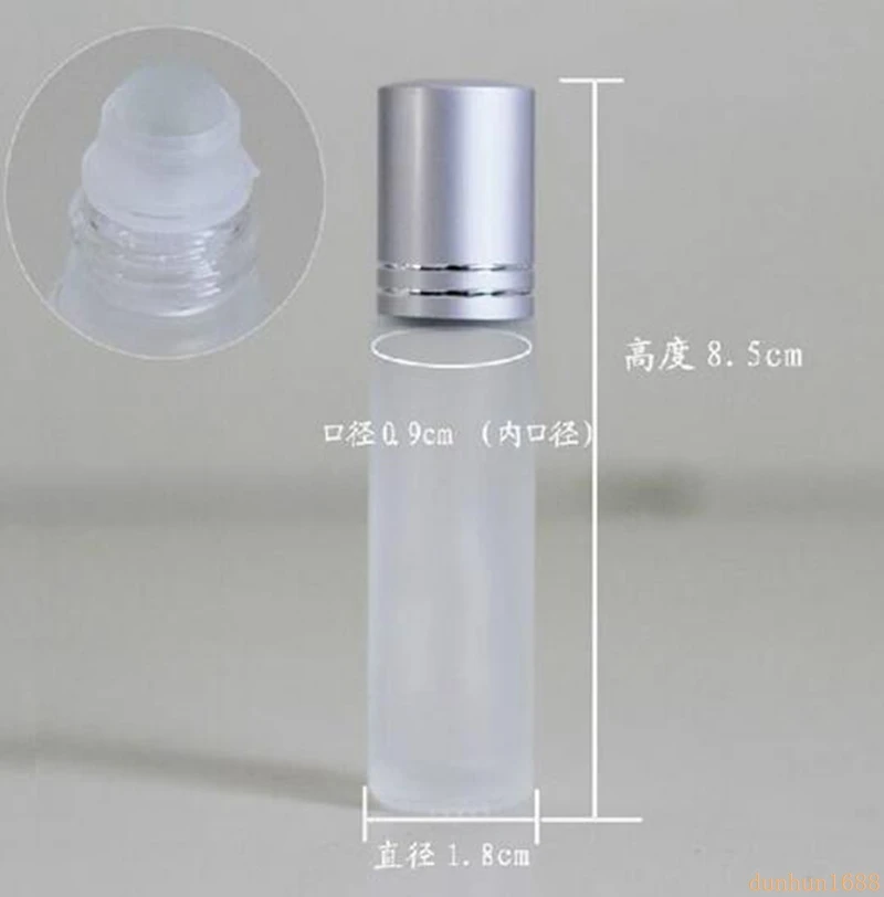 

Free shipping 10ml frosted glass roll on bottle, roll-on bottle, roll on perfume bottle, 1/3 oz Roller Cosmetic Package ..#12314