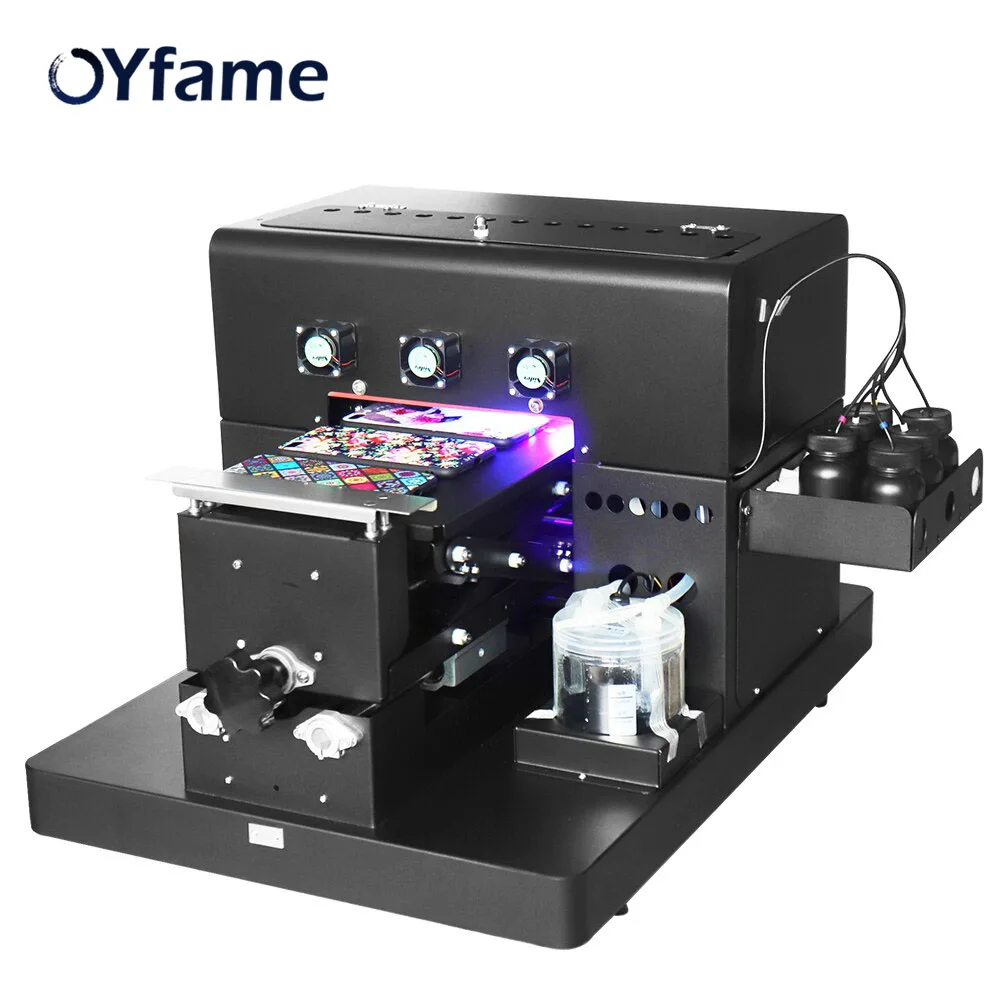 Фото OYfame A4 УФ принтер с эффектом тиснения чехол для телефона А4 печатная машина гольфа