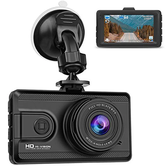 Автомобильный видеорегистратор Super Full HD 1296P 1080P с 3-дюймовым ЖК-дисплеем 170 дюйма