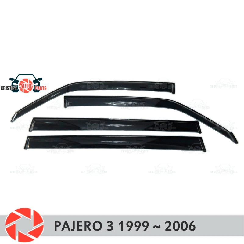 Оконный дефлектор для Mitsubishi Pajero 3 1999 2006 от дождя защита грязи украшение