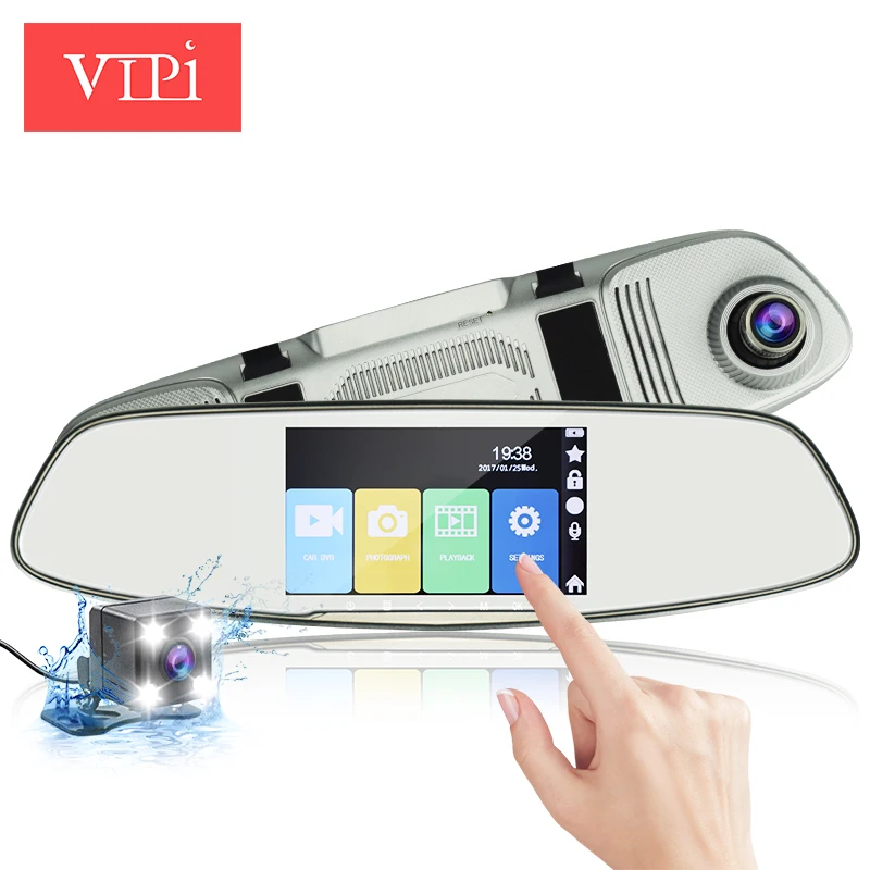 5 &quotips Сенсорный экран камеры автомобиля зеркало заднего вида авто dvrs автомобили