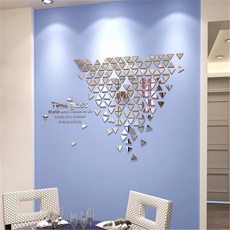 New Creative Mirror 3d Acrylic Stereo Wall Stickers Living Room Bedroom Restaurant Sofa Background Wall Sticker Decal Home Decor