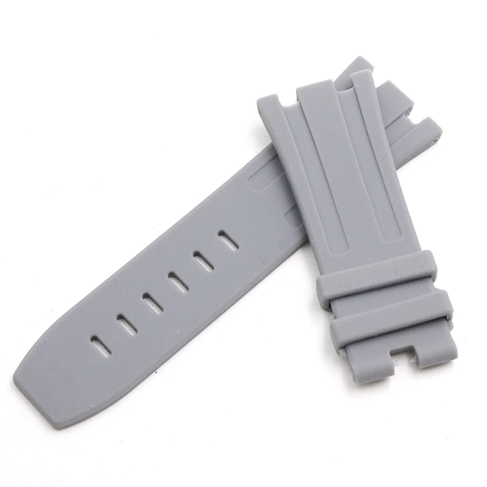 CARLYWET 28mm Wholesale Grey Waterproof Silicone Rubber Replacement Wrist Watch Band Strap Belt | Наручные часы