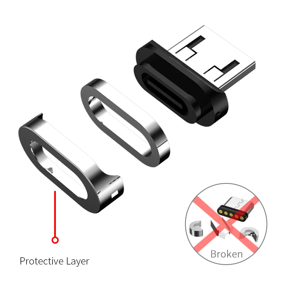 Магнитный штекер WSKEN для магнитного кабеля USB Type C кабель Micro iPhone зарядный провод