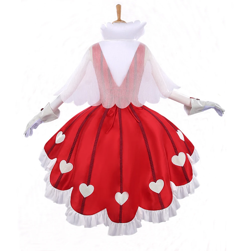 2018 аниме Cardcaptor Clearcard Kinomoto Sakura Косплей Костюм OP2 Сердце розы игры битва платье