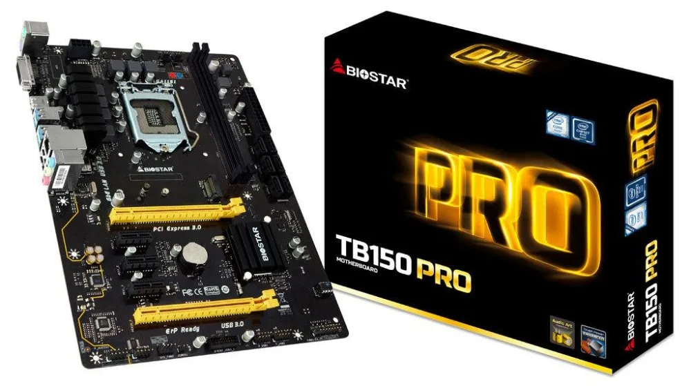Материнская плата для настольного компьютера BIOSTAR TB150 PRO 1151 с поддержкой 2 DIMM DDR4 2133