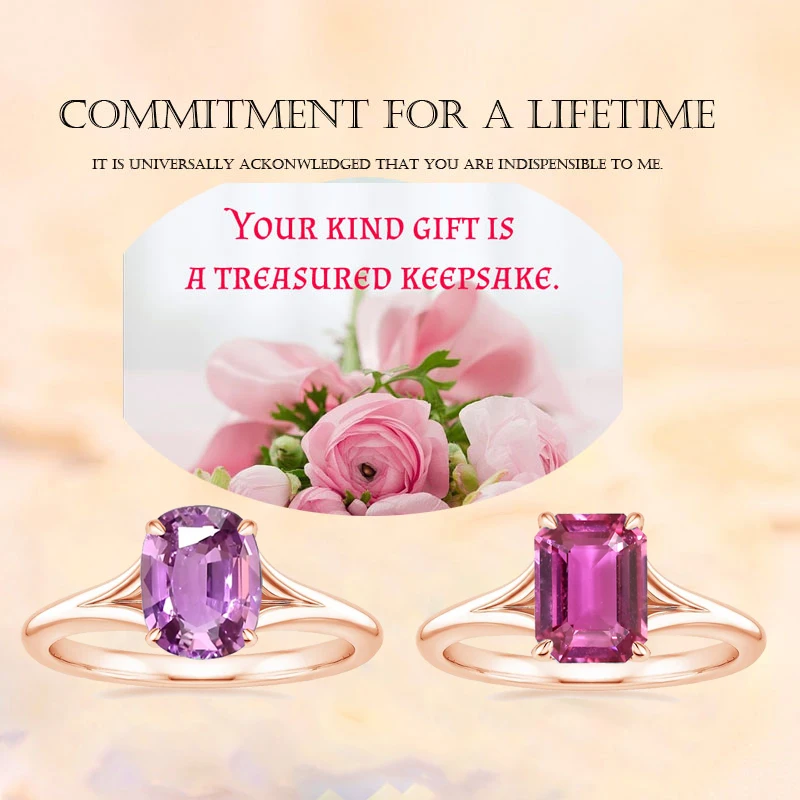 Женское Обручальное Кольцо ANI 18K из розового золота (AU750) сертифицированное