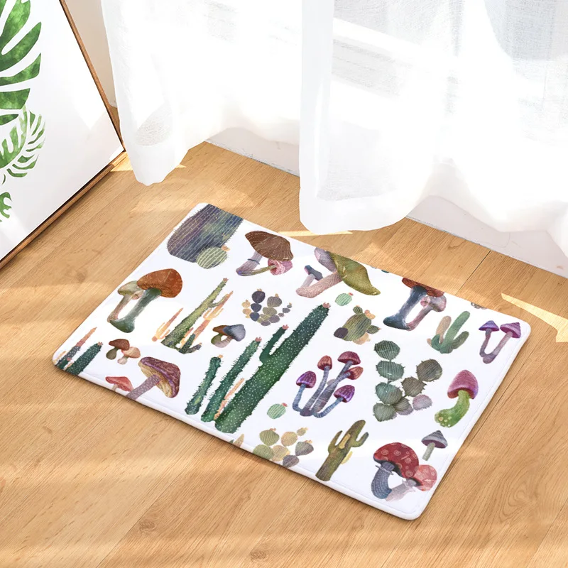 Blrisup цифровая печать коврик современные Стиль кухня ковры зеленый растение