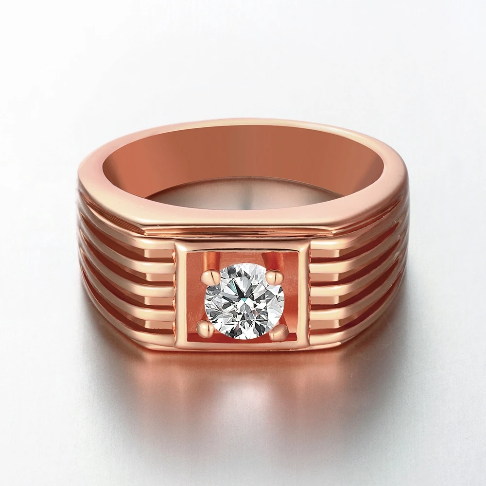 Кольца из розового золота для мужчин обручальные кольца широкое круглое кольцо с