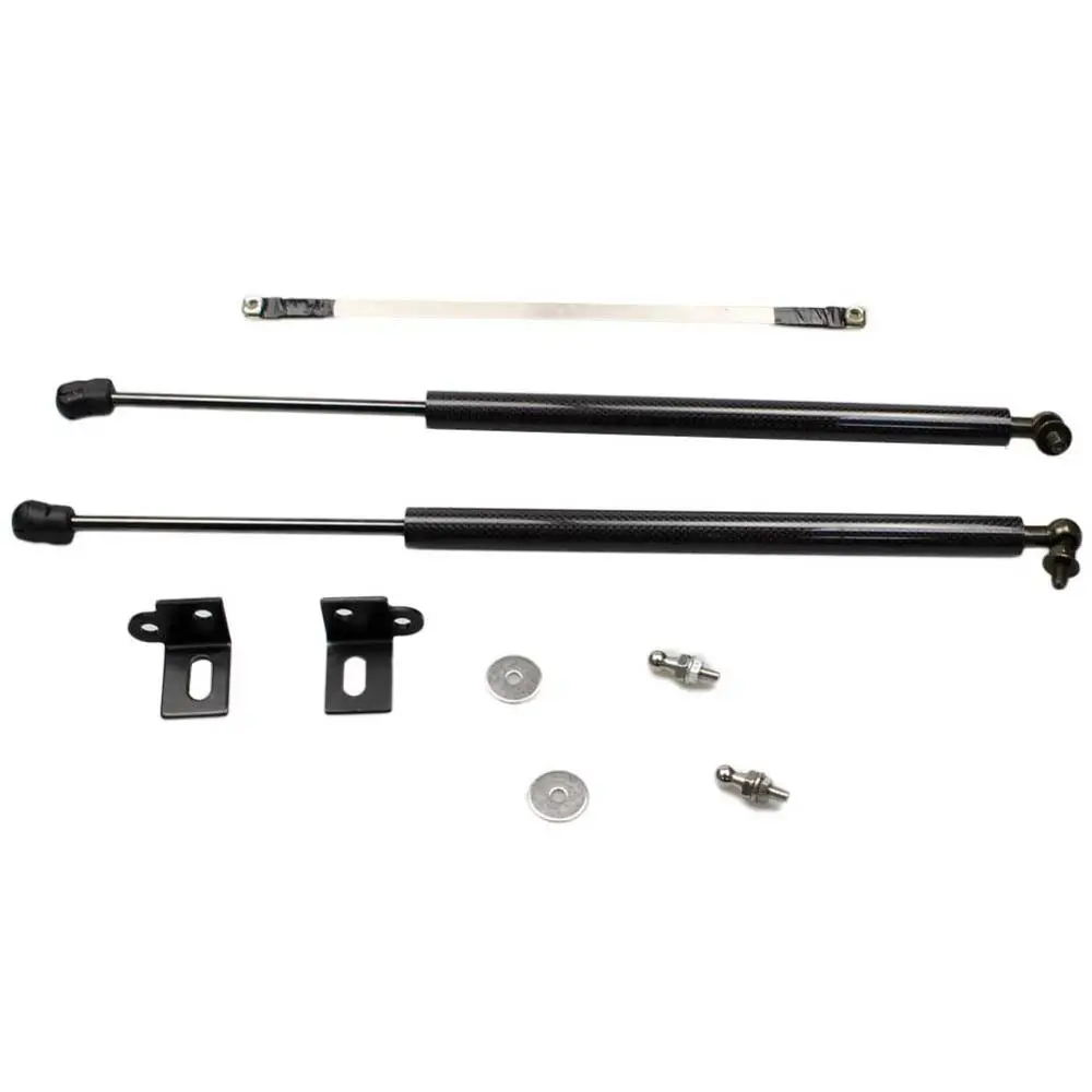 Black carbon fiber Для hyundai Accent Verna Solaris Brio Excell 2011- передний капот модифицированный ремонт газовый пружинный подъемник поддерживает Распорки штанги амортизаторы - Цвет: Black carbon fiber