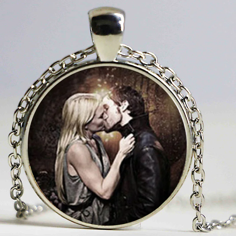 Новое модное ожерелье Once Upon a Time ювелирное с цитатой из стекла фото подвеска