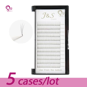 J  S 3D 5 лотков, готовые объемные ресницы для наращивания, профессиональные макияж для ресниц