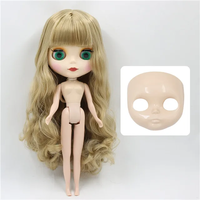 normal body doll Заводская кукла blyth 1/6 bjd нормальное/шарнирное тело 30 см, руки AB и Лицевая панель как подарки - Цвет: normal body doll