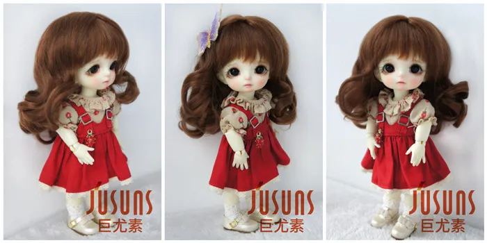 D20313 1/8 BJD мохер парик красивые вьющиеся кукольные Волосы Принцесса длинные вьющиеся парики 5-6 дюймов кукла аксессуары