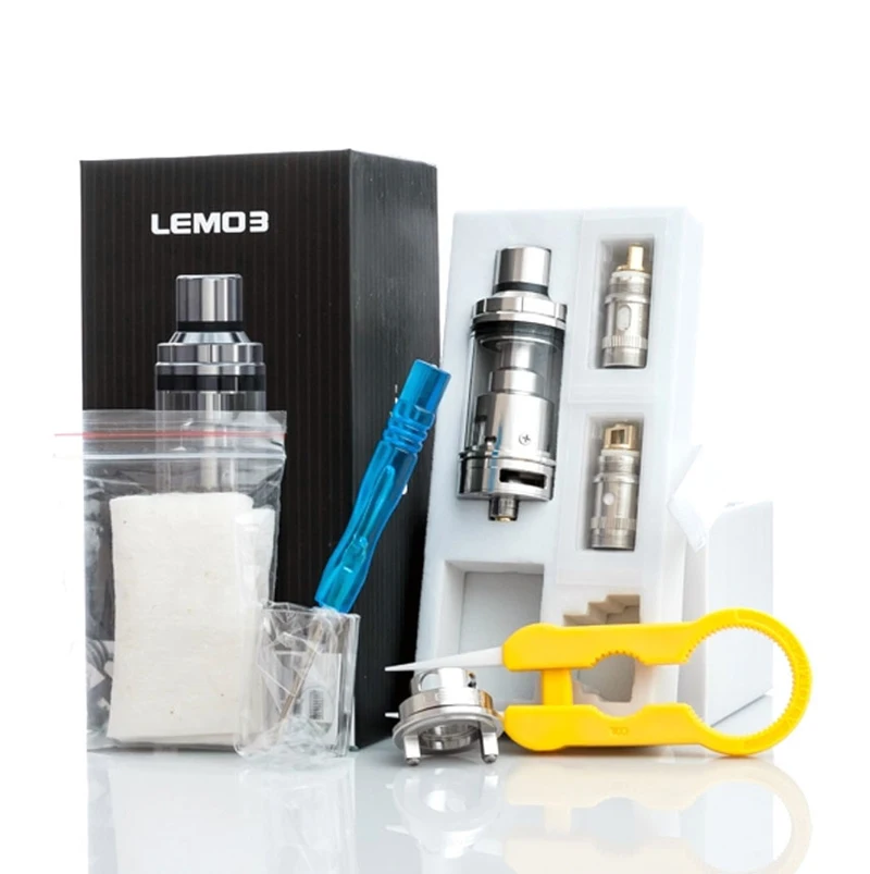 Аутентичный атомайзер Eleaf Lemo 3 RTA/Sub 0 Ом 4 мл для EC - Silver | Электроника