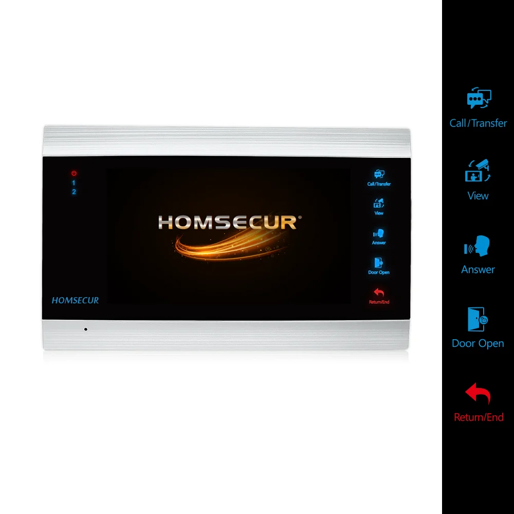 HOMSECUR 960P AHD1.3MP 7 &quotпроводной видеодомофон с камерой со сканером отпечатков пальцев