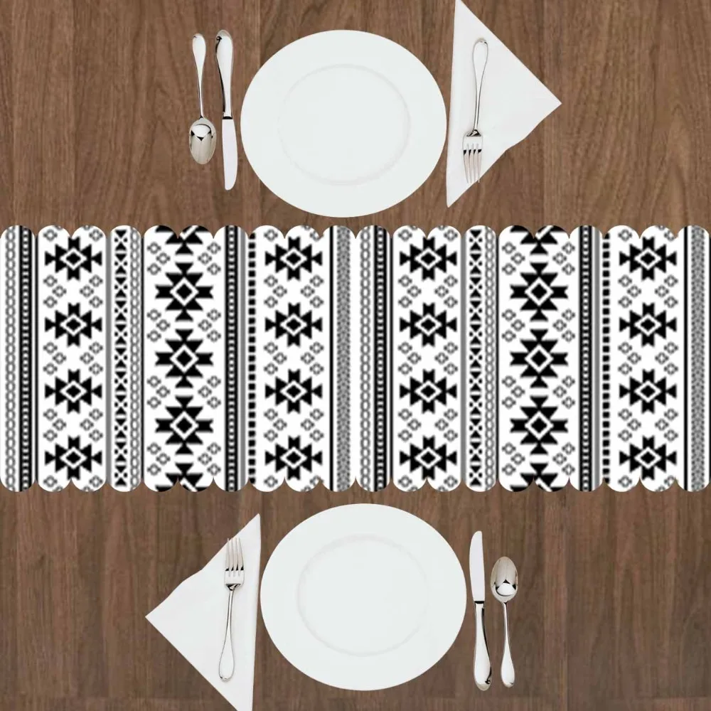 Еще белого и черного цвета в ацтекском стиле Этнический узор дизайн 3d принт