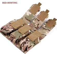Airsoft Molle Тактический Molle Зажим для ремня тройной M4 AR 5,56. 223 Mag подсумок сумка охотничий пистолет сумка для пистолета
