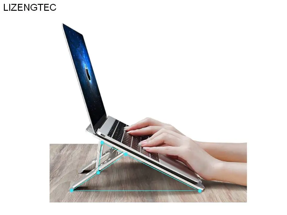 Бесплатная доставка алюминиевая регулируемая подставка для ноутбука LIZENGTEC 6