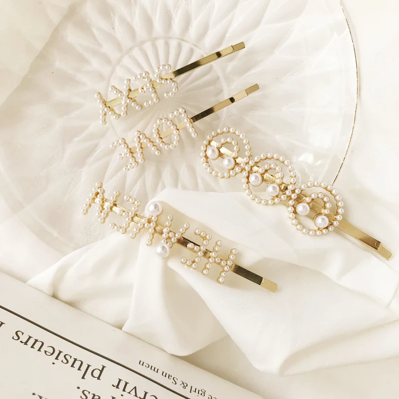 Заколки и шпильки для волос небесные пикантные заколки с надписью Love Smile Face из