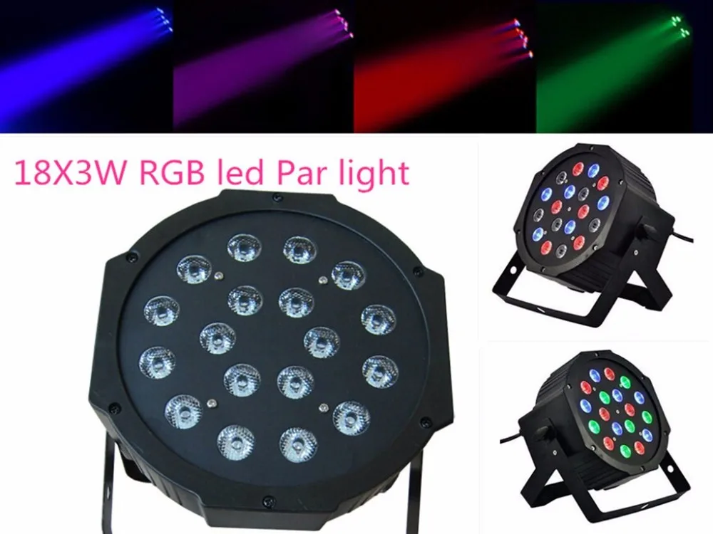 (4 шт./лот) 18 шт. 3 Вт RGBW LED Par Light плоский Parcan пластиковый led par DJ KTV wash lighting|led light|par lightrgbw