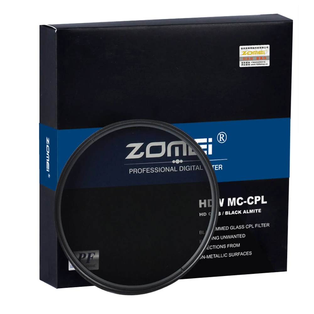 

Оптическое стекло Zomei HD, CPL-фильтр, тонкая фотосессия, круглые поляризационные светофильтры U-HD CPL-40,5/49/52/55/58/62/67/72/77/82 мм