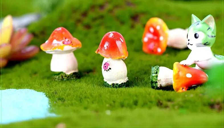 2 шт. мультфильм гриб 3 7 см украшения для миниатюрных садов игрушки zakka