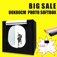 808080cm 31 photo studio led light softbox light tent sutido kit shooting photo box soft for sunglasses with free gift