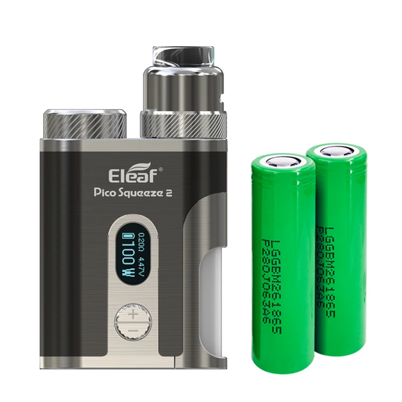 Аутентичные Eleaf Пико сжималка 2 Squonk комплект с 100 Вт Коралл RDA 4000 мА/ч Распылитель 8