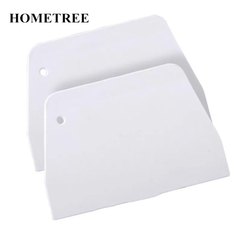 

HOMETREE 2pcs High Quality DIY Light Baking Scraper Butter Knife Plastic Cake Dough Cutter Kitchen Baking Tools Small Size H163
