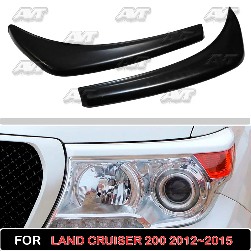 Cilia брови на фары для Toyota Land Cruiser 200 2012 2015 Стайлинг автомобиля пластик АБС
