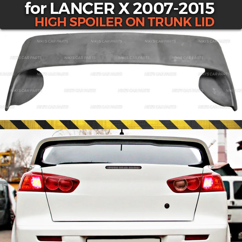 Спойлер для Mitsubishi Lancer X 2007- ABS пластик Высокая специальная Аэро крыло динамическое литье украшение автомобиля Стайлинг тюнинг