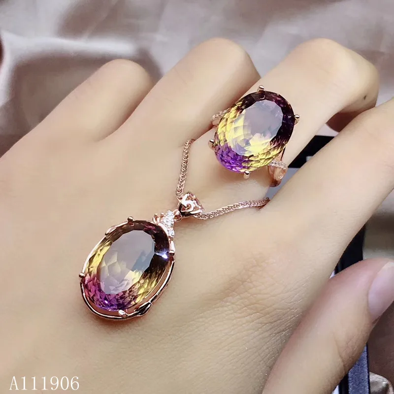 Ювелирные изделия из бутика KJJEAXCMY серебро 925 пробы инкрустированный аметистом