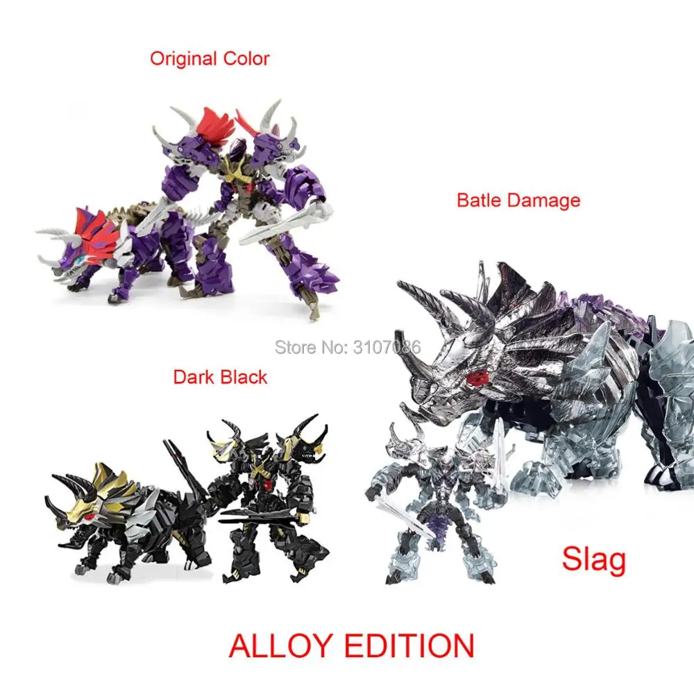 Трансформация фильма WeiJiang Triceratops Dinobot Slug Dark Black Battle Damage Dinosaur Alloy оверсайз фигурка