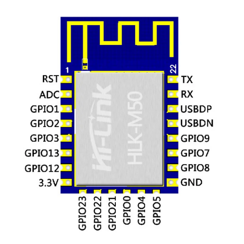 5 шт. низкая стоимость низкая мощность потребление HLK-M50 RDA5981 вторичного развития дешевле серийный Wi Fi модуль
