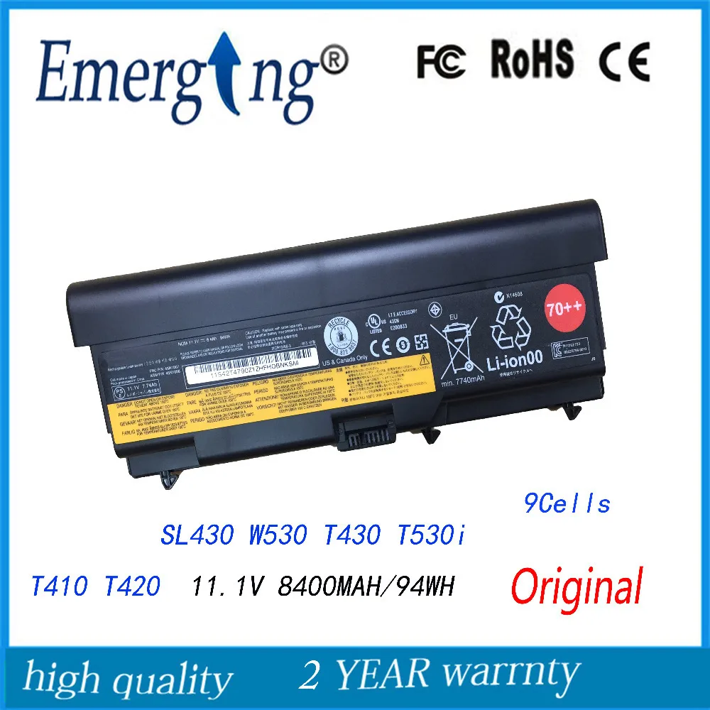 

11.1V 94WH 9Cells Original New Laptop Battery for Lenovo thinkpad SL430 W530 45N1006 45N1007 T430 T530i T410 T420