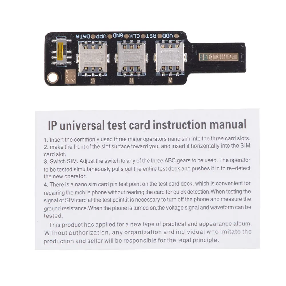 2019 Новейший 3 В 1 IP Универсальный Тестовый Разъем для iPhone/iPad Трехвходовая тестовая карта Тестирование наличия трех сетей на устройстве.