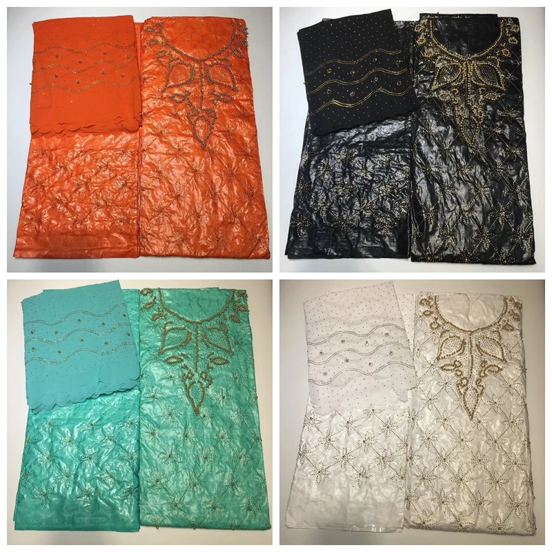 Africain Tissu Bazin Brocade богаче Getzner вышитая одежда с кружевами, материалы 5 ярдов+ 2 ярдов в комплекте для платья