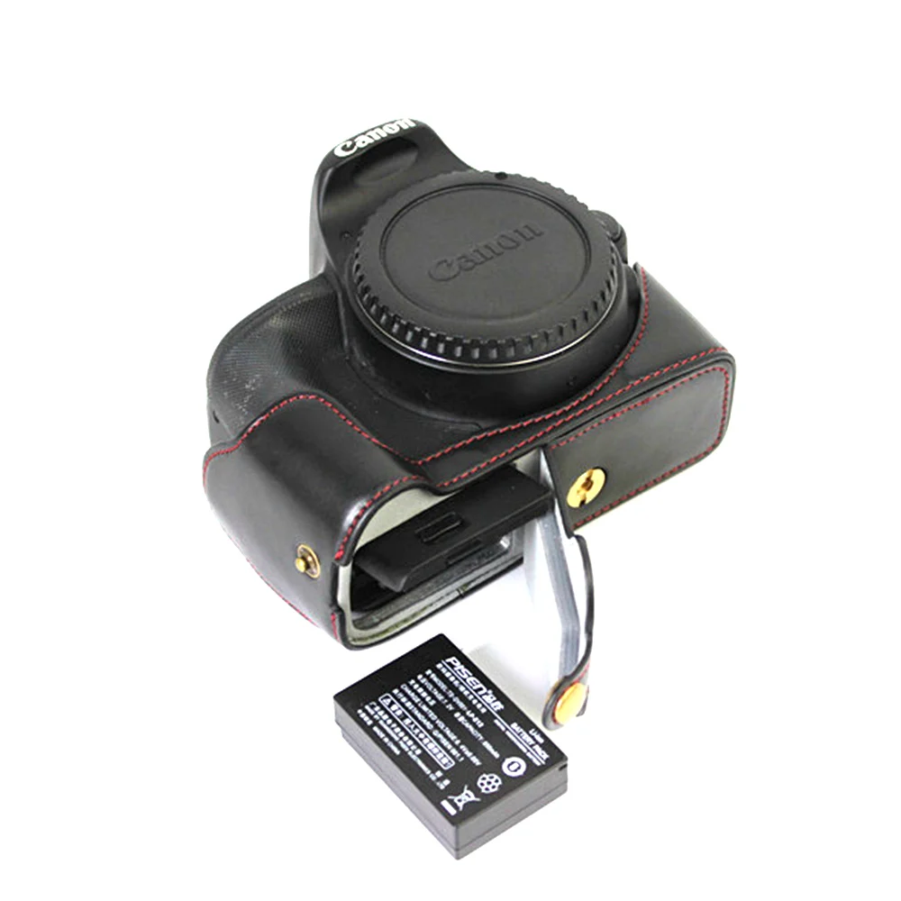 Новый чехол из искусственной кожи для Canon EOS 100D защитный камеры сумки с батарейным
