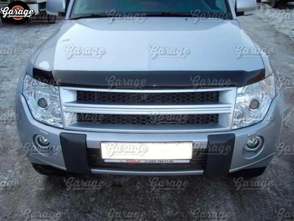 Решетка радиатора с сеткой для Mitsubishi Pajero 4 2006 2015 аксессуары из АБС пластика