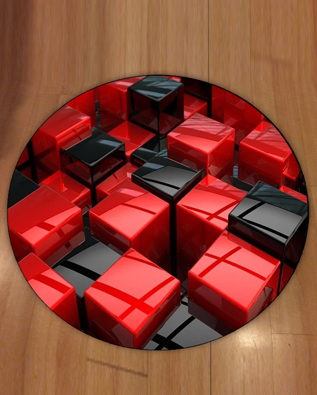 Еще красные черные Коробки кубики абстрактных геометрических 3d печати