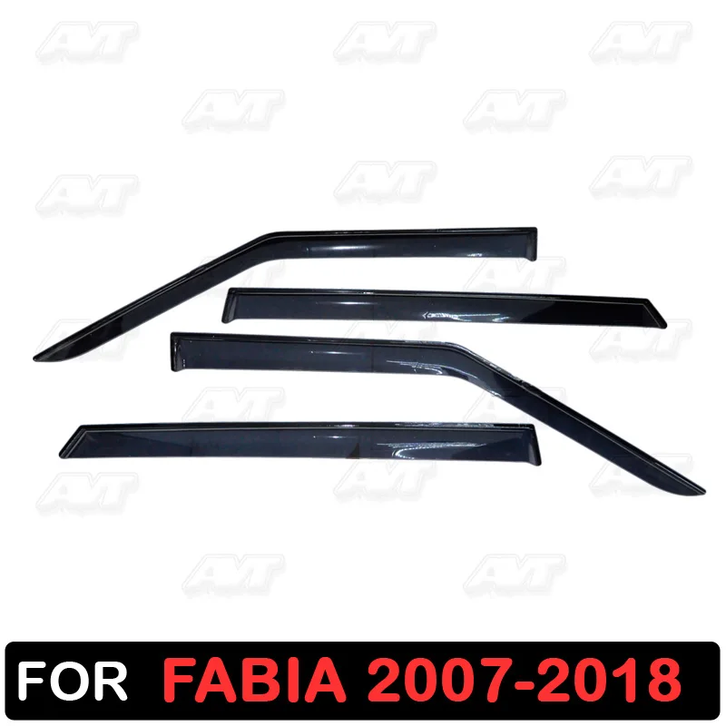 Дефлекторы для окон Skoda Fabia 2007 2018 1 комплект 4 шт. Стайлинг автомобиля защита от